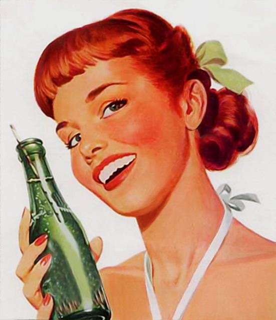 soda, bottle, old ads