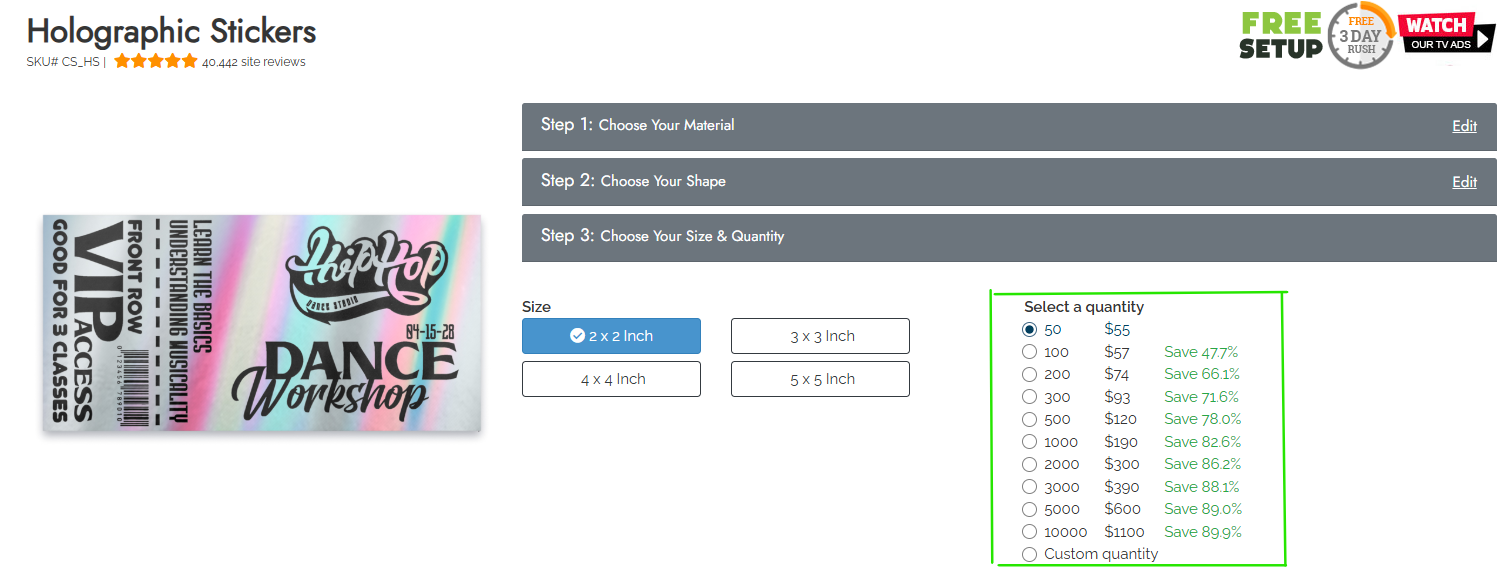 Bulk Pricing for Large Orders