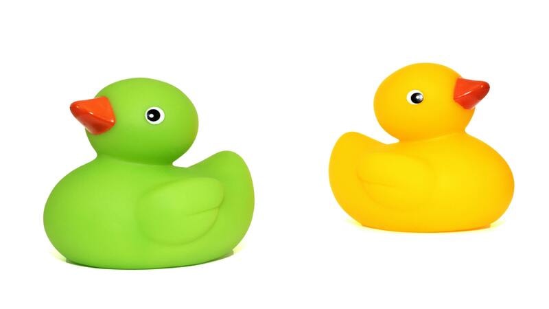 Rubber toys use additives to make them colorful