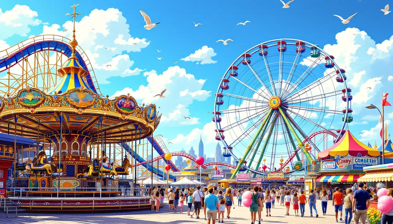 The amusement park rides at Coney Island, a fun spot on your NYC bucket list.