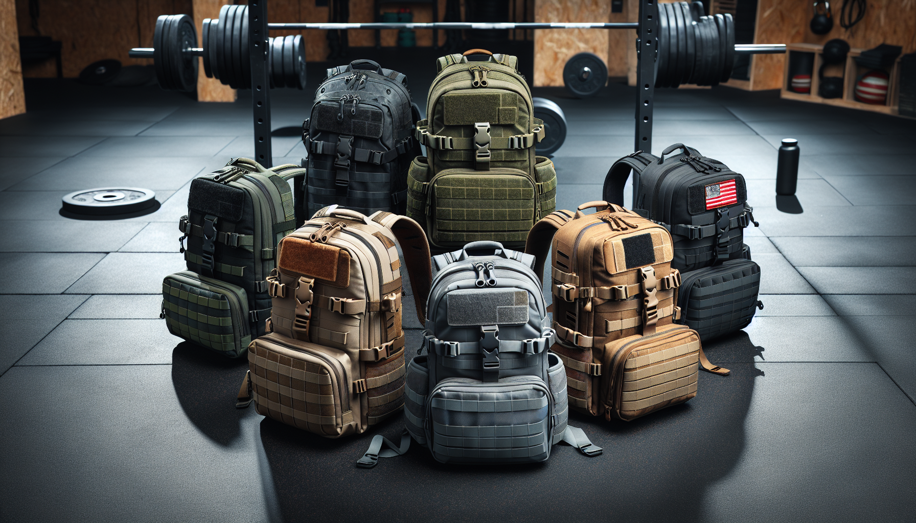 An assortment of top 5 tactical backpacks for CrossFit