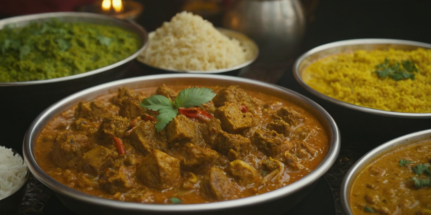 Assorted Indian curries at Raj's Corner - Sydney, tantalizing flavours await!