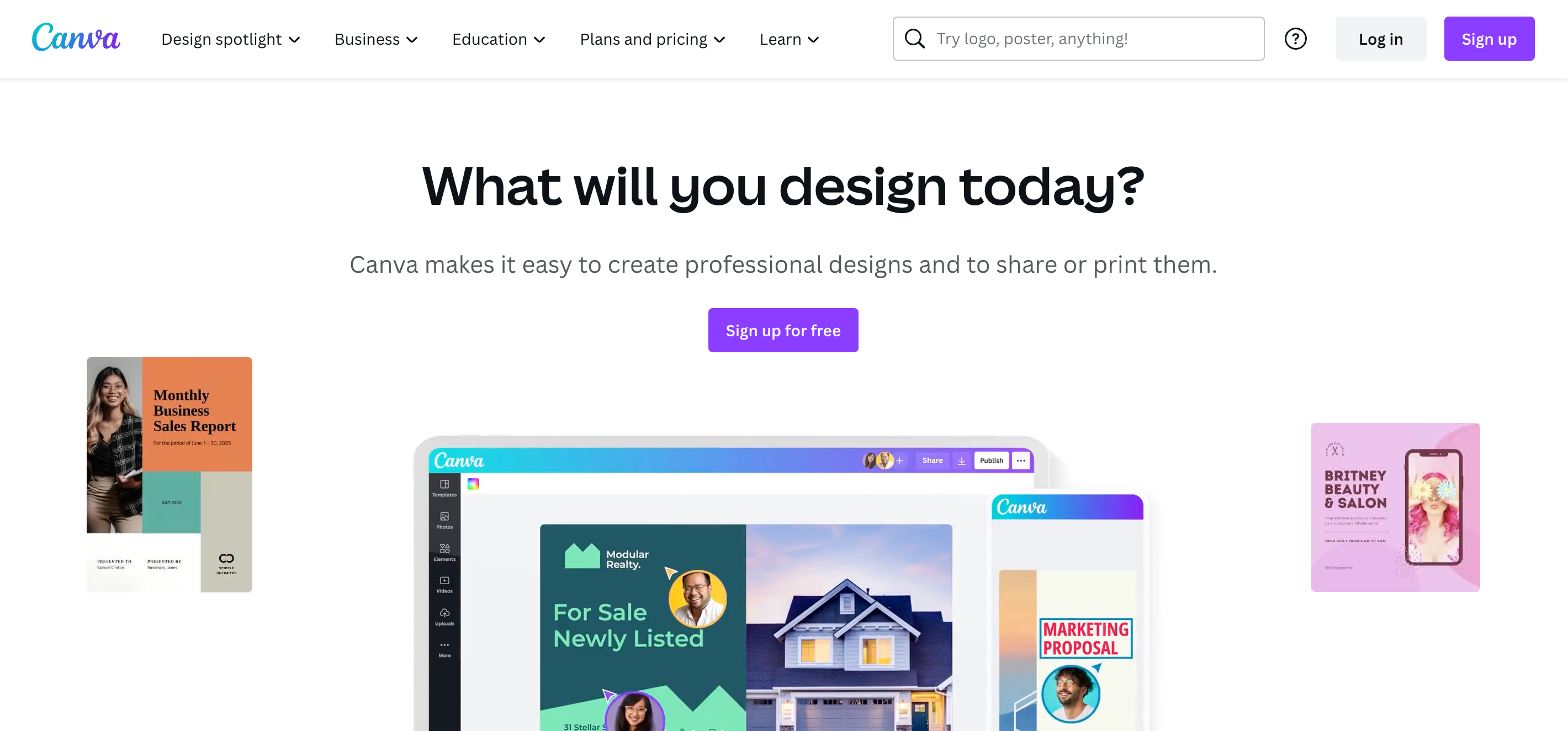The Canva website let's you to create your own images and custom graphics with a free Canva account 