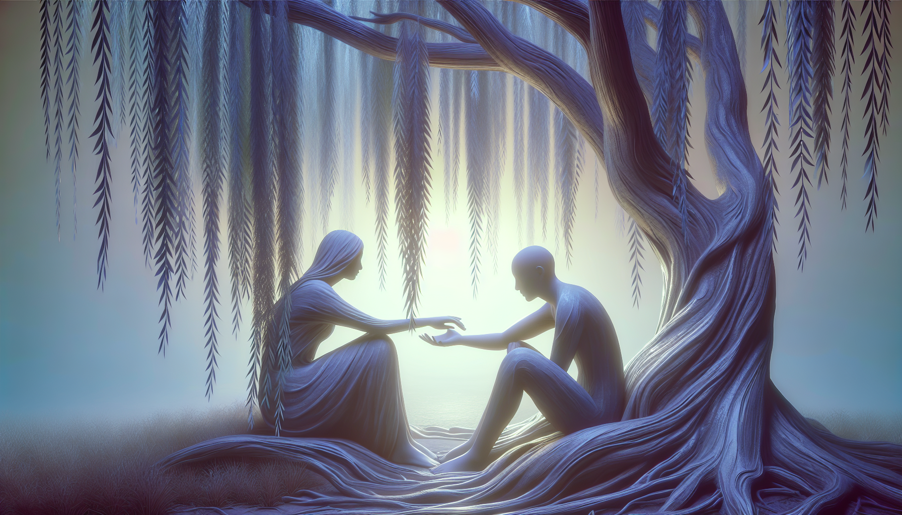 A person comforting another, representing intense feelings and empathy