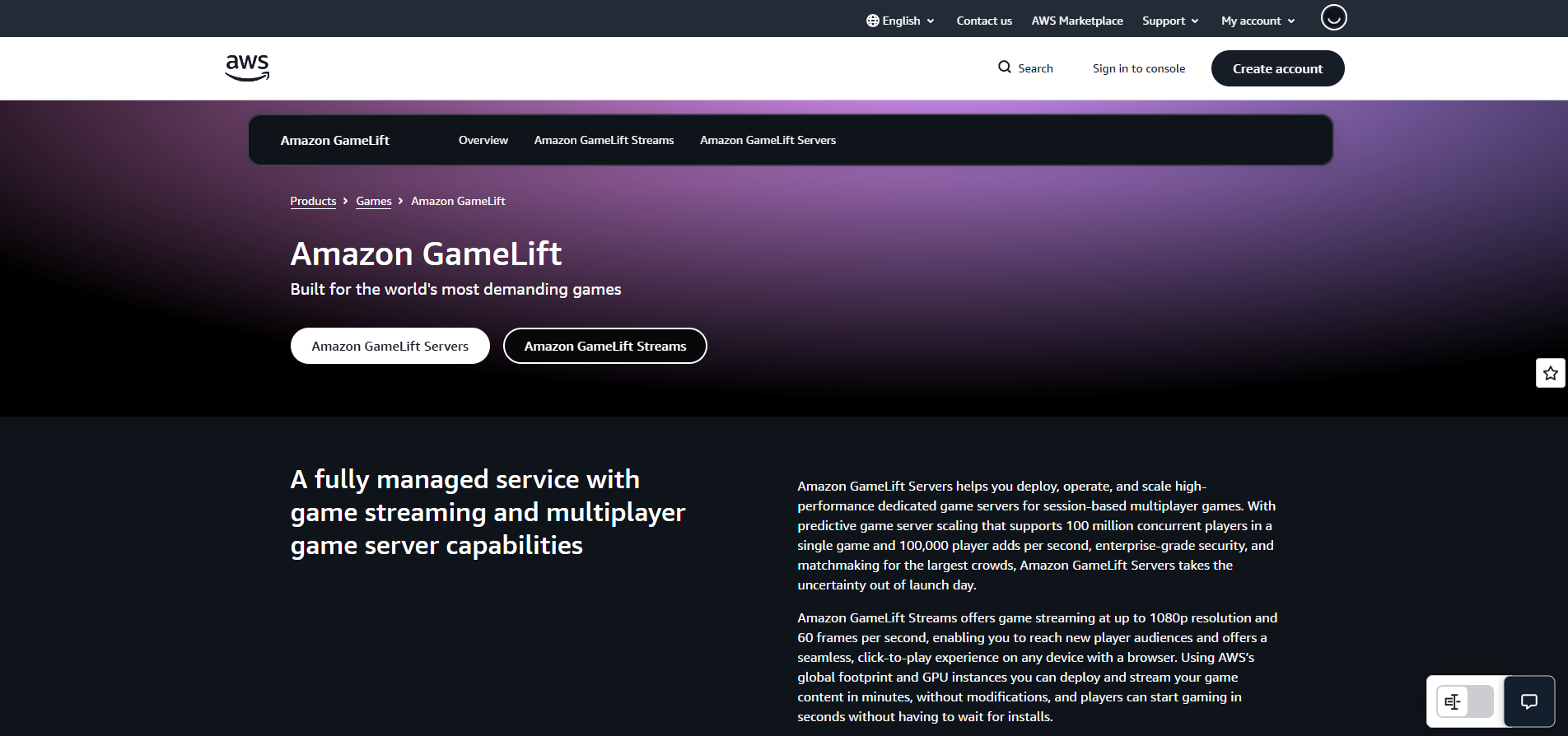 AWS GameLift