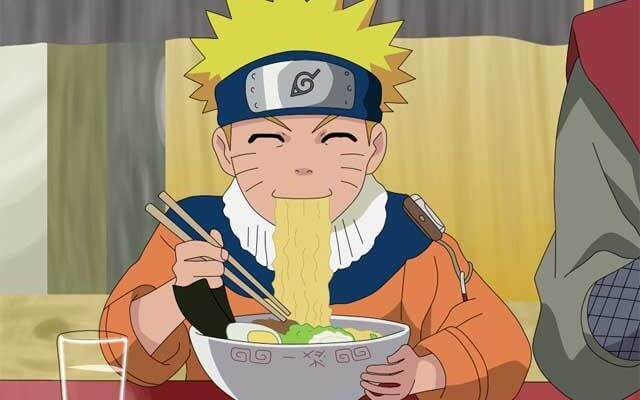 Naruto Uzumaki eating ramen 
