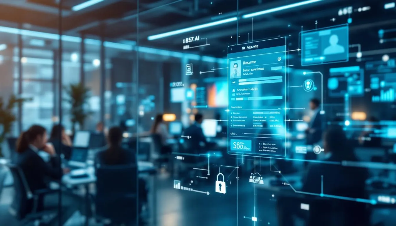 A visual representation of security and privacy in AI resume checkers.
