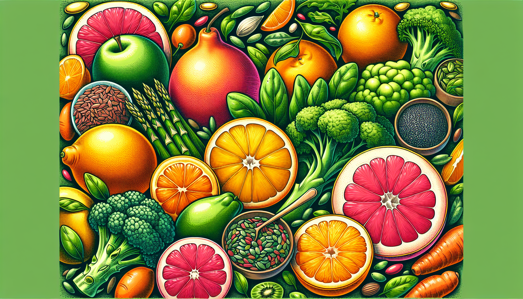 Illustration d'aliments brûleurs de graisse