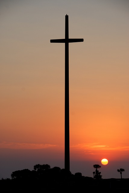great cross, sunrise, sky