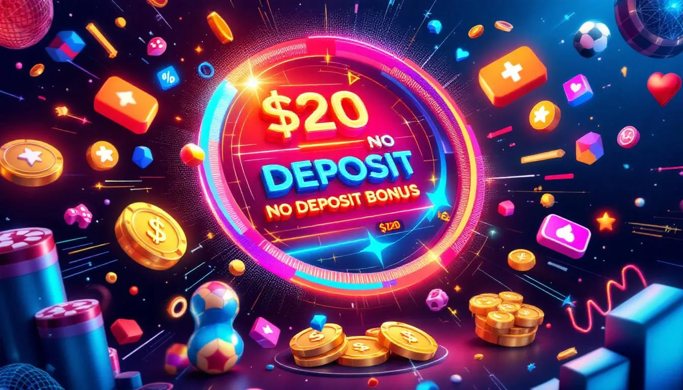 An infographic explaining $20 no deposit bonuses.