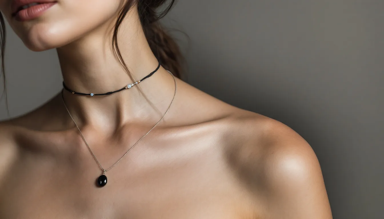 A trendy assortment of sustainable jewelry pieces, highlighting the latest styles for 2024.