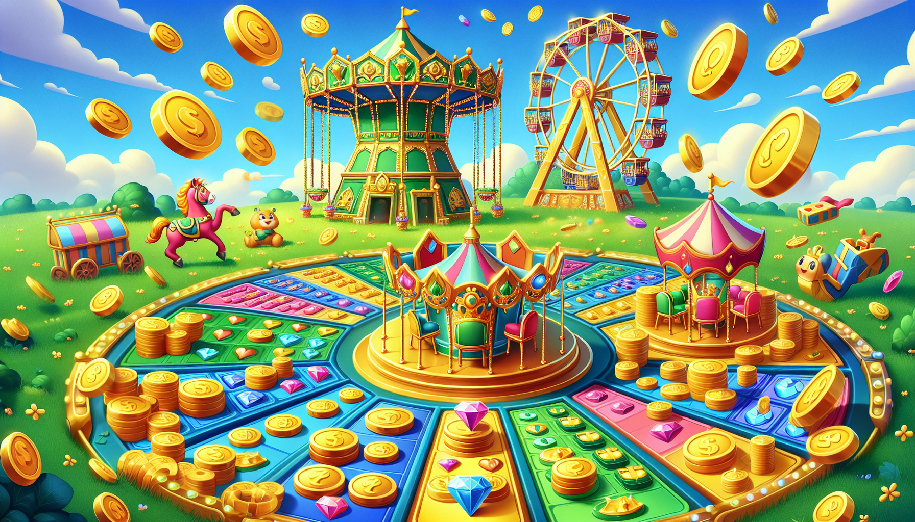 Illustration of a lavish and playful game