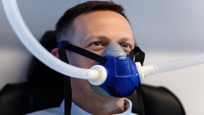 Person Wearing Mask, and showing its components