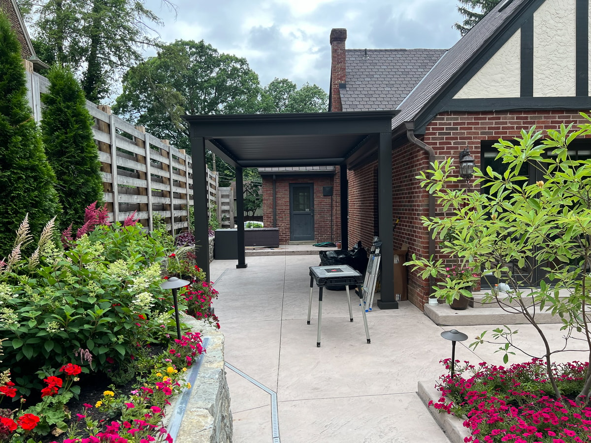 The Summer months can be more comfortable with a louvered roof pergola.