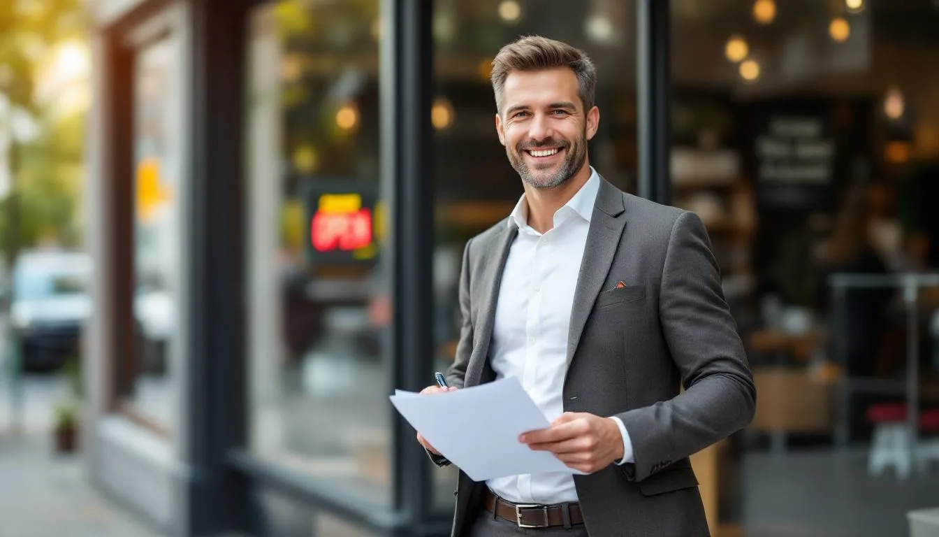 A confident small business owner smiles as they review their bank account, feeling successful after receiving a merchant cash advance, which provides them with the working capital needed to boost their business operations. This financial support, unlike traditional loans, allows them to manage cash flow effectively through future credit card sales and daily or weekly repayments.