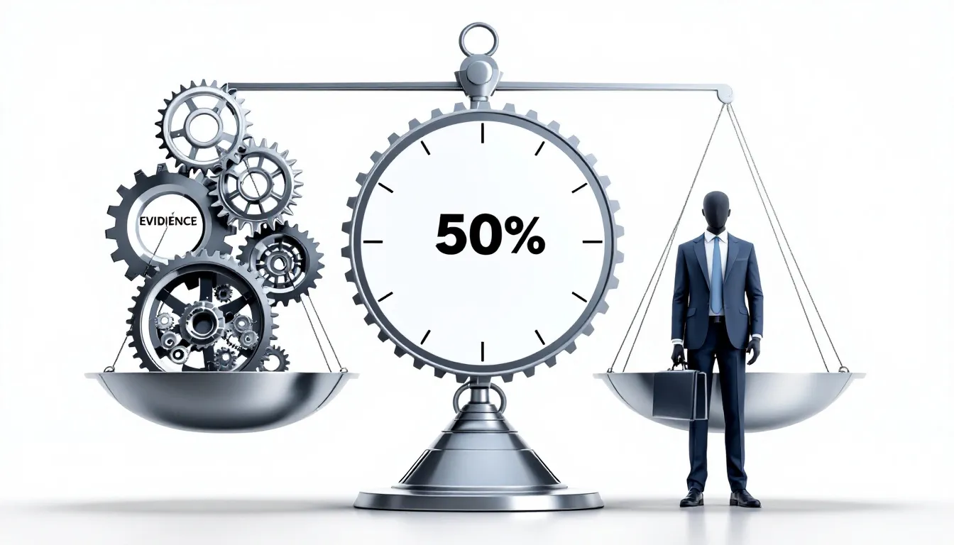 Factors affecting the odds of winning a personal injury case, depicted with a scale balancing evidence and representation.