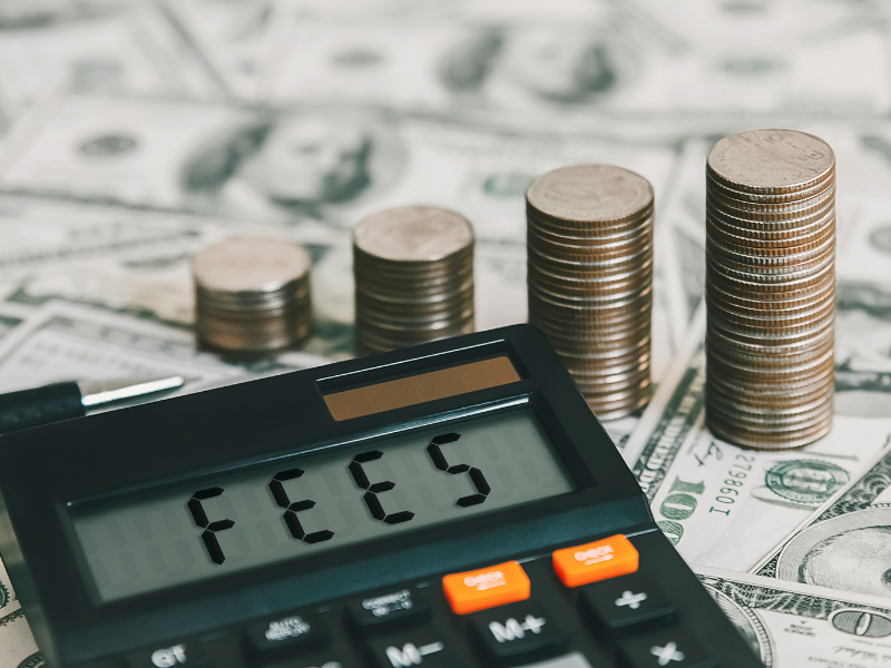 Image representing a fee structure.