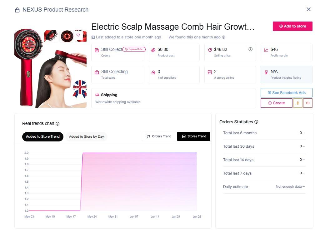 follow viral trends and sell electric scalp massagers