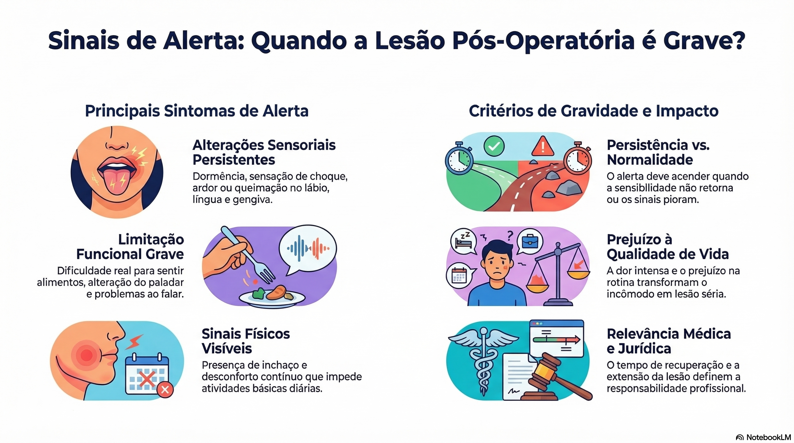 Quais sintomas mostram que a les&atilde;o pode ser mais s&eacute;ria do que o esperado?