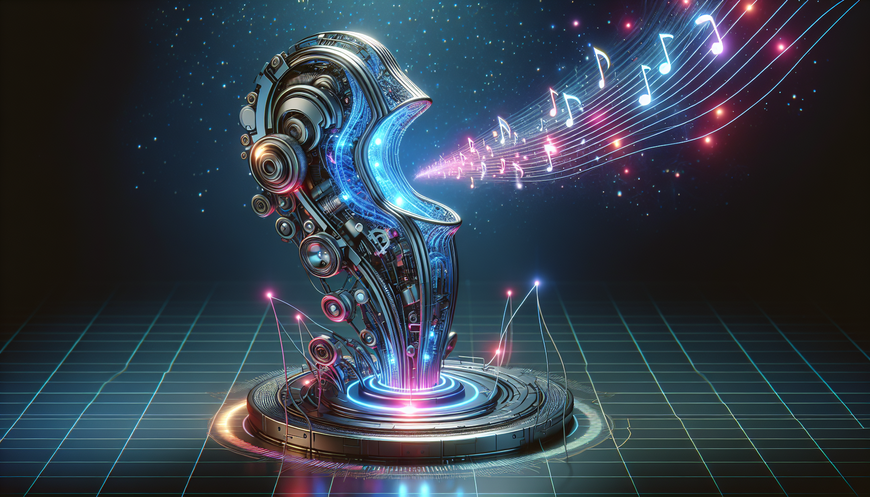 Illustration of AI singing generator
