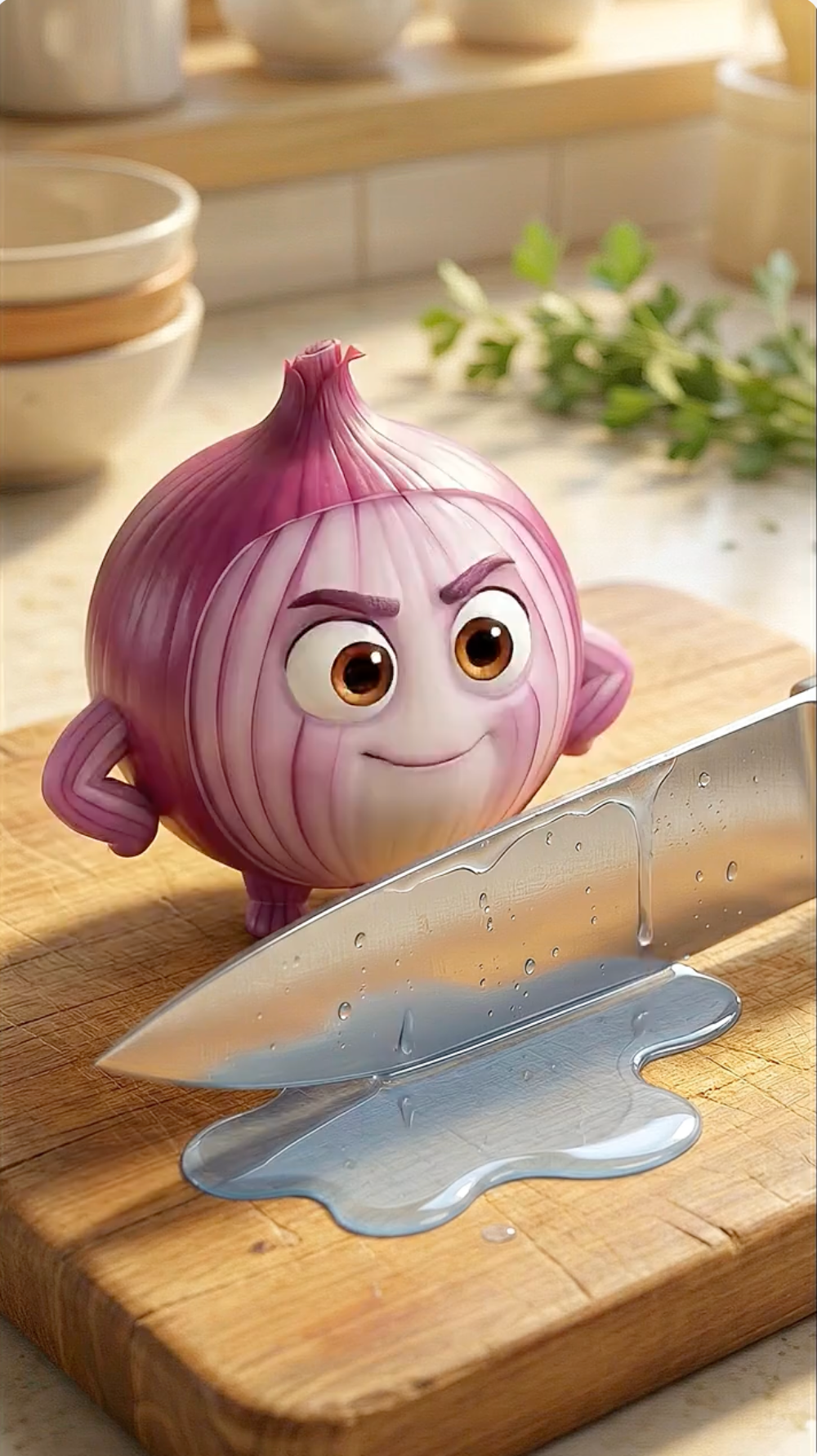 viral ai life hack wet knife to prevent tears