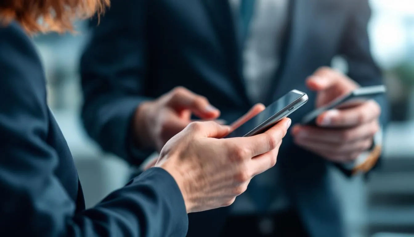 T&eacute;moignages de professionnels utilisant des smartphones bureautiques.