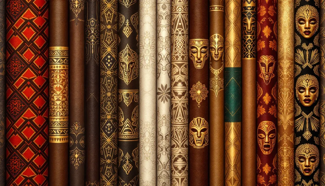 Visual representation of various cigar wrappers, including Cameroon and Maduro.