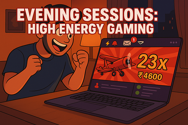 An evening gaming session in cartoon style with improved graphics