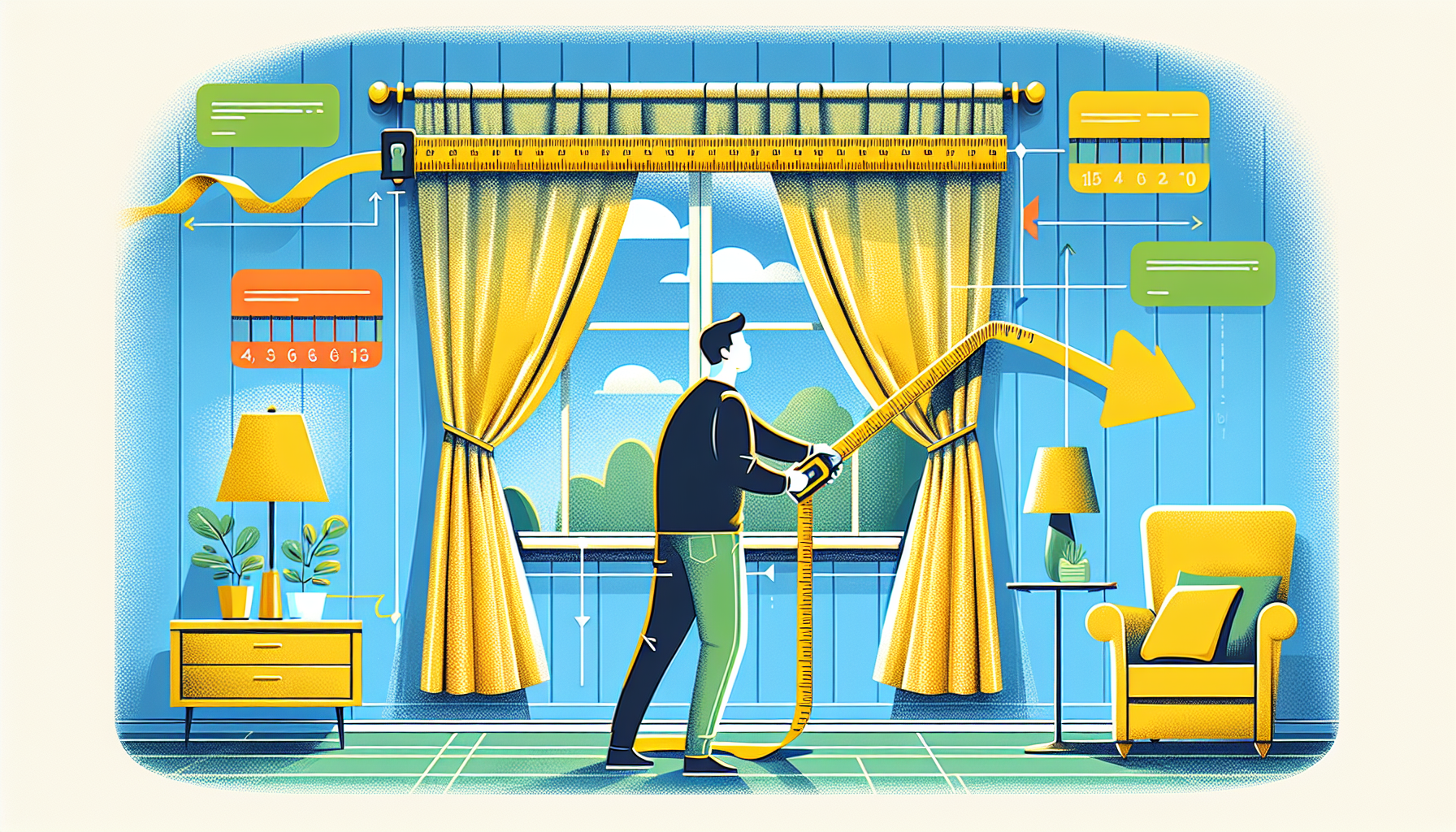 A visual guide on measuring for the right curtain length.