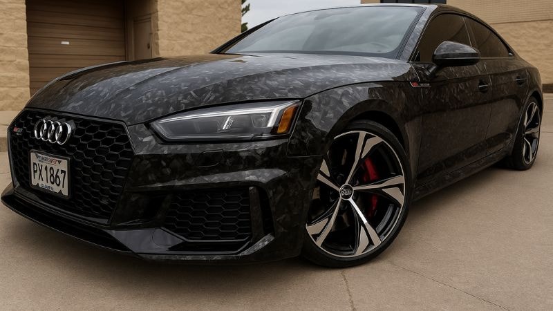 Audi wrapped in forged carbon wrap