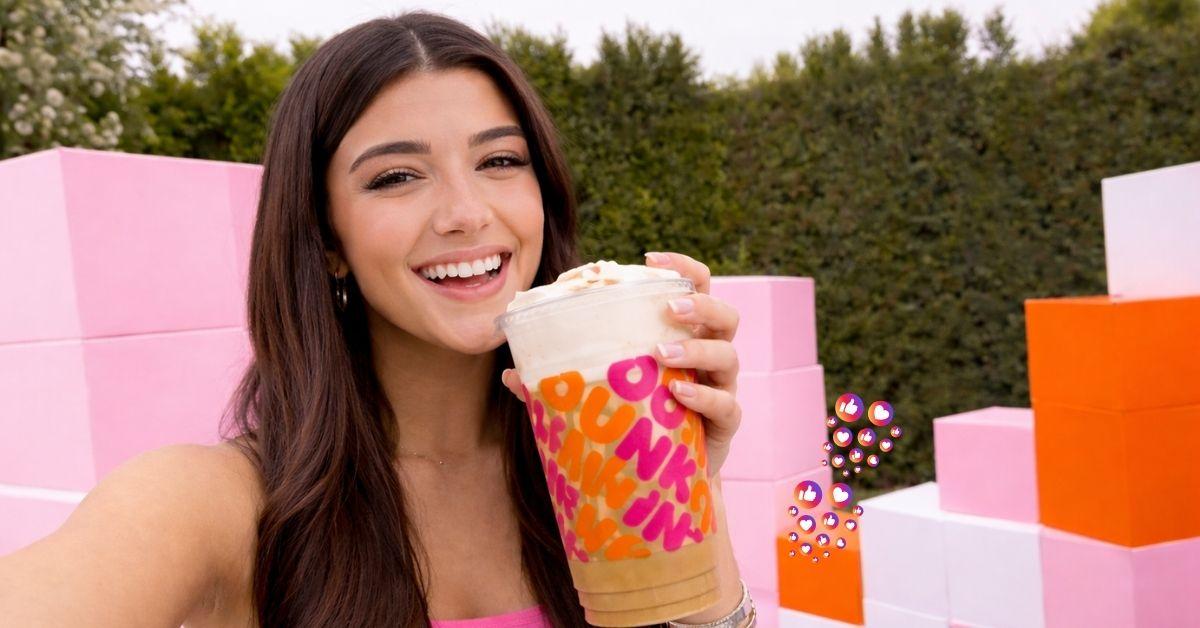 Dunkin’ partners with Charli D’Amelio to promote her signature drink on TikTok.