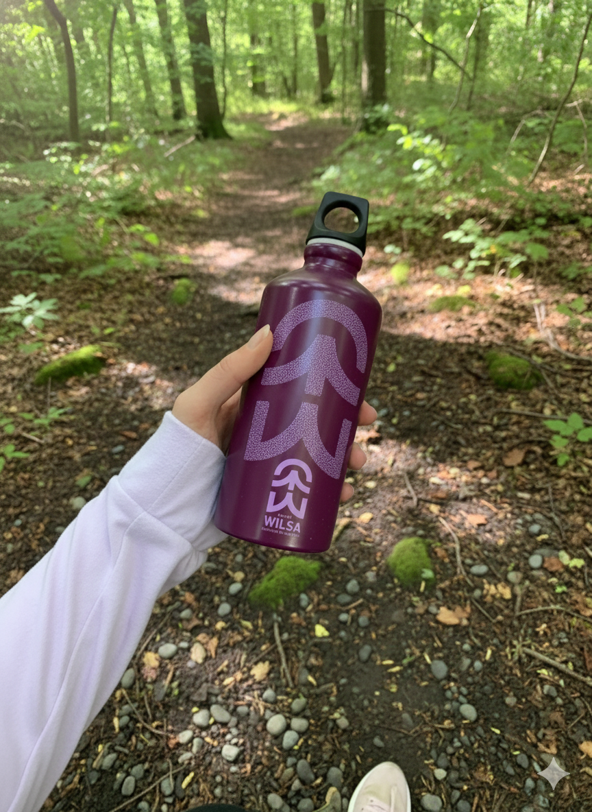 gourde violette dans décor de nature