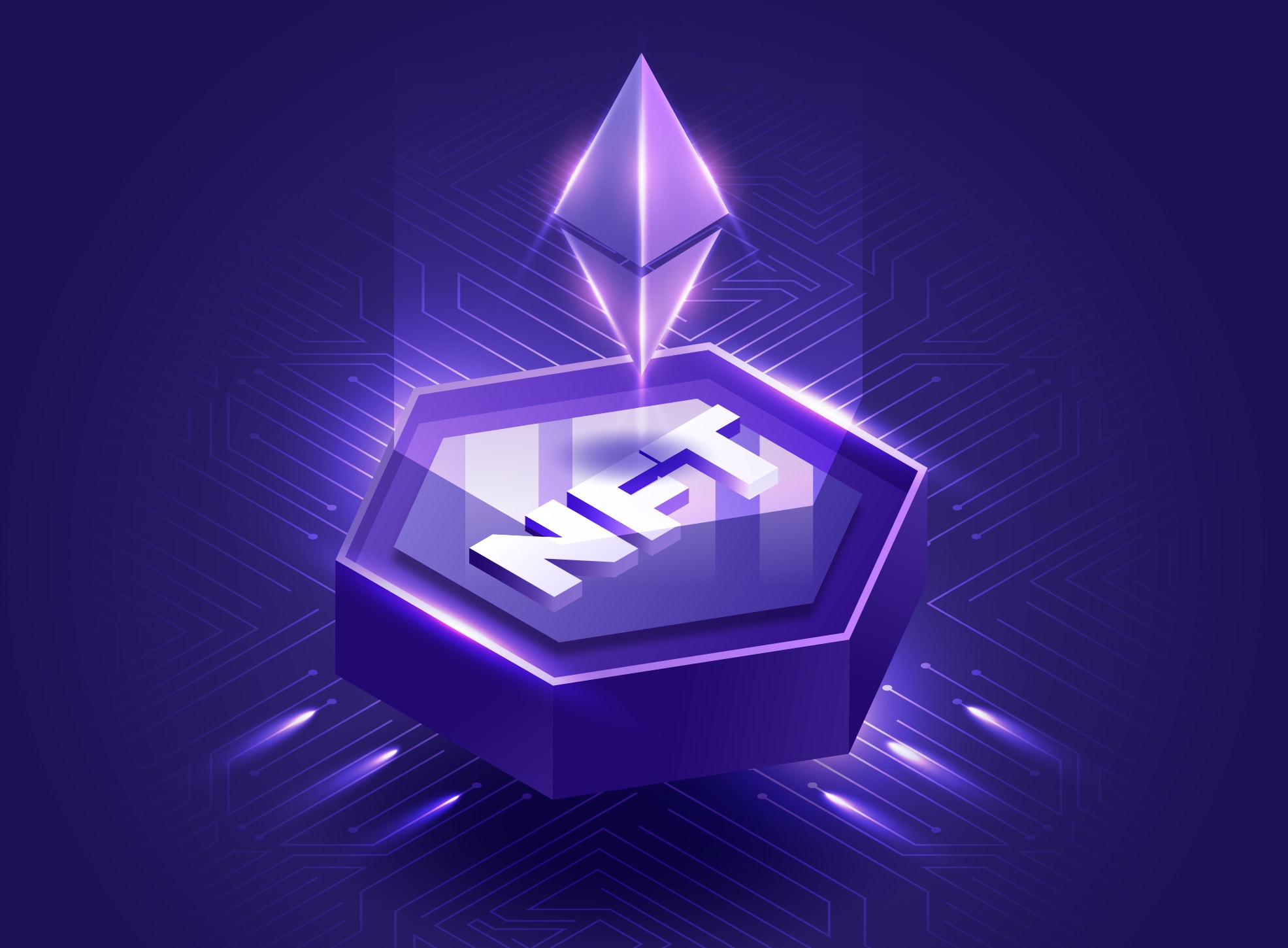 A dynamic image showcasing an Ethereum NFT.