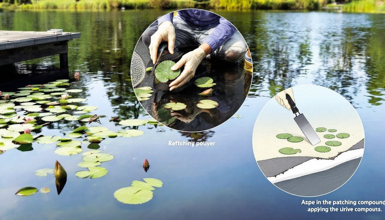 Common pond repairs that ensure the health and aesthetics of the pond.