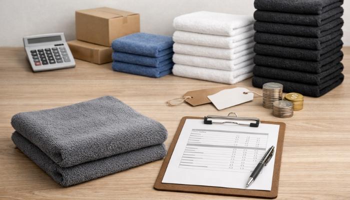 Cost calculatio for a bulk order of microfiber towels