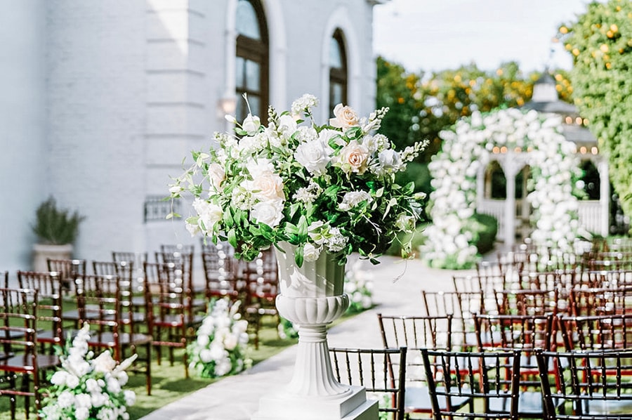 A stunning wedding venue setup, illustrating the importance of choosing a venue for your wedding.