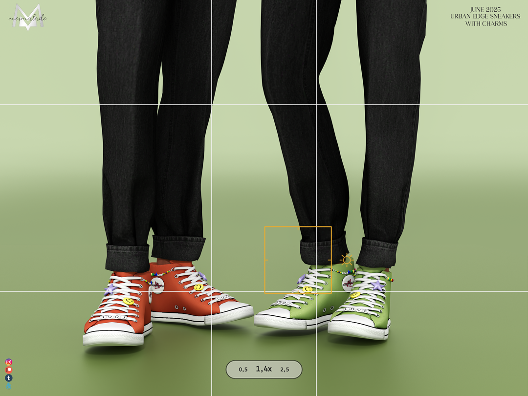 Urban Edge Sneakers with Charms