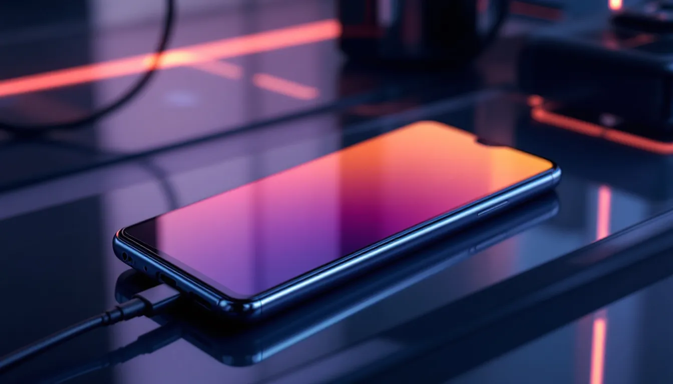 A smartphone connecting to a Bluetooth OBD II device.