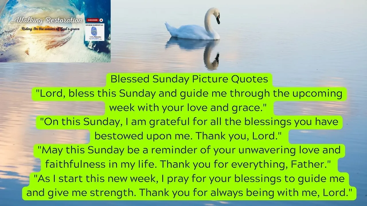 Begin your blessings for Sunday with a image and quote thanking God for a blessed day. May God bless your efforts for a relaxing Sunday