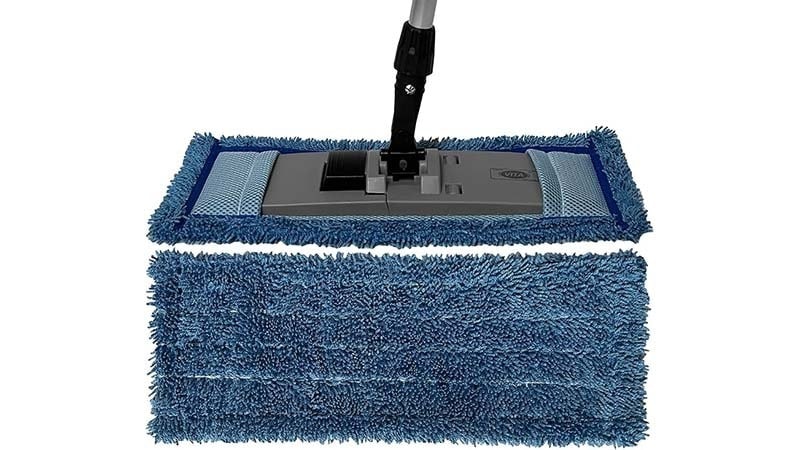 Dark blue removable microfiber mop head