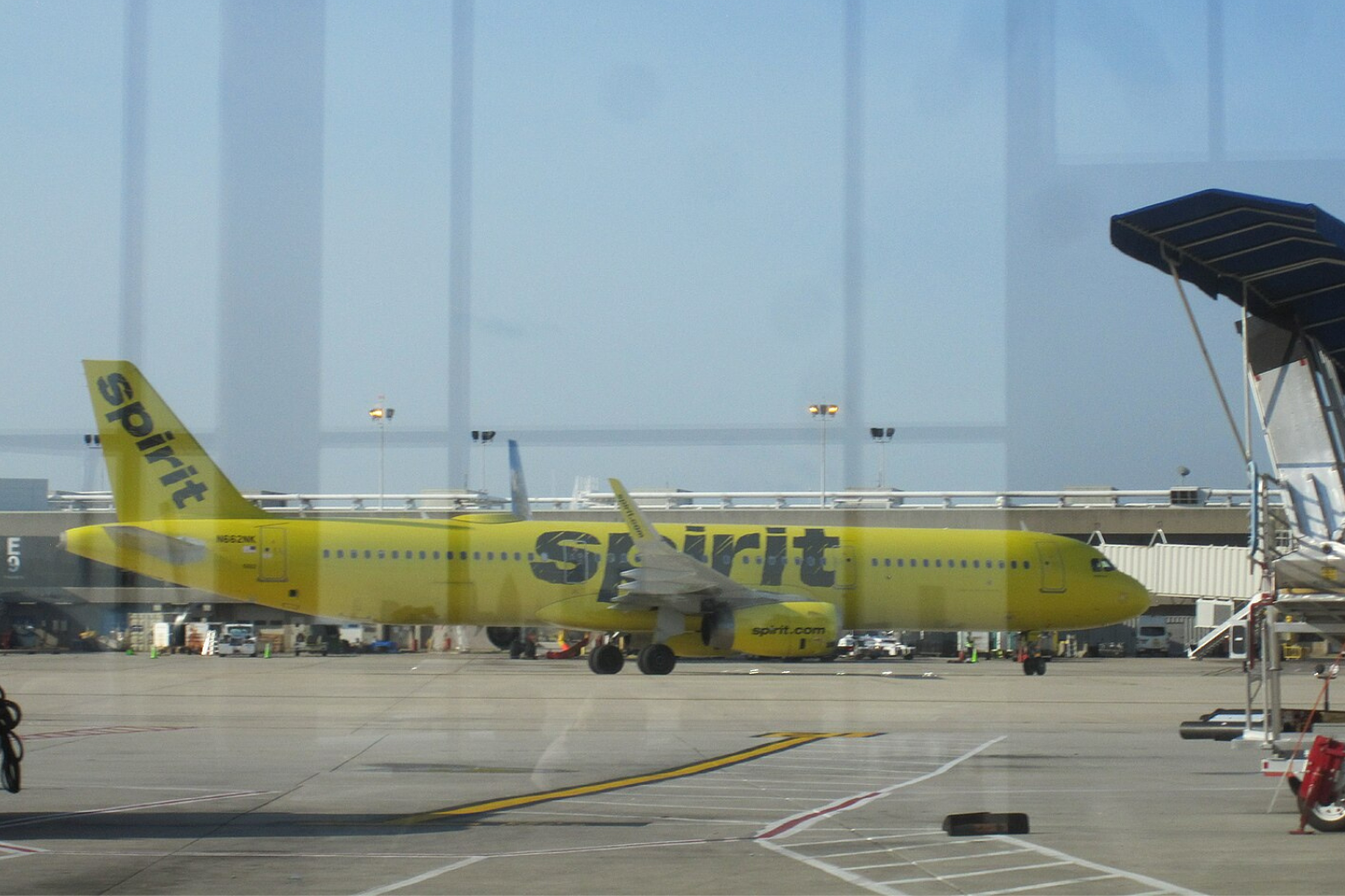 a yellow spirit flight 