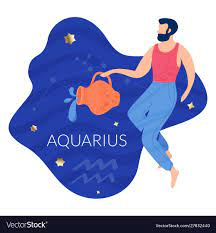 Aquarius man zodiac Royalty Free Vector Image - VectorStock