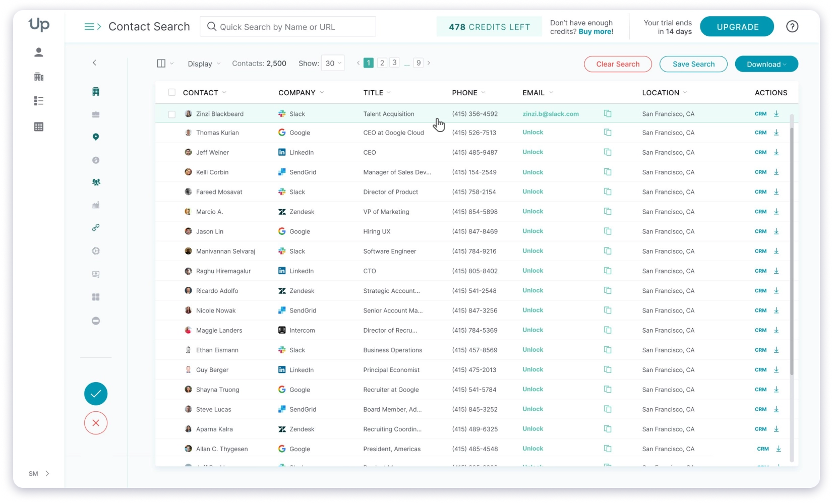 Uplead Dashboard