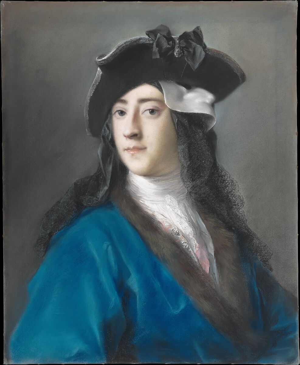 Rosalba Carriera, Gustavus Hamilton (1710–1746), Second Viscount Boyne, in Masquerade Costume, 1730, from the museum's collection. Photo from the Metropolitan Museum of Art.