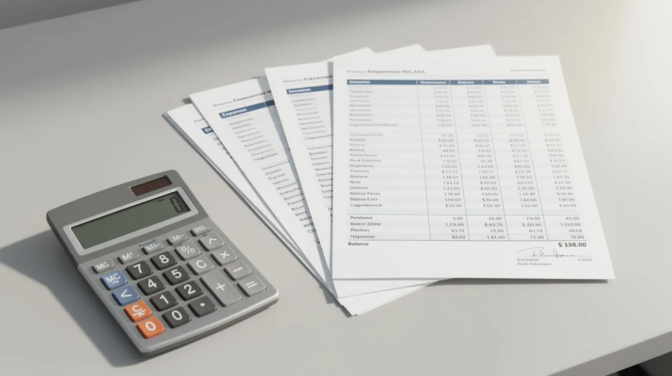 The image features a calculator positioned next to payroll documents and financial statements, highlighting important financial data such as wages paid and employee retention tax credits. This setup suggests a focus on financial management and tax preparation for eligible businesses navigating credits like the employee retention credit (ERC) during challenging economic times.