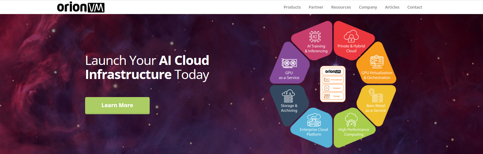 OrionVM cloud infrastructure platform delivering white-label virtual desktop services, private cloud solutions, GPU-powered workspaces, and scalable VDI environments for MSPs and cloud service providers.