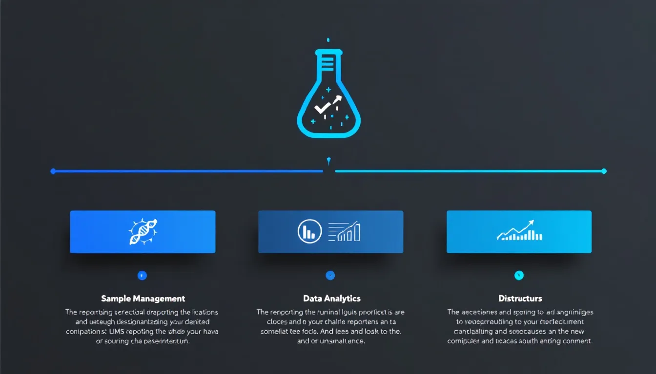 Key features of LIMS reporting highlighted in a visual format.