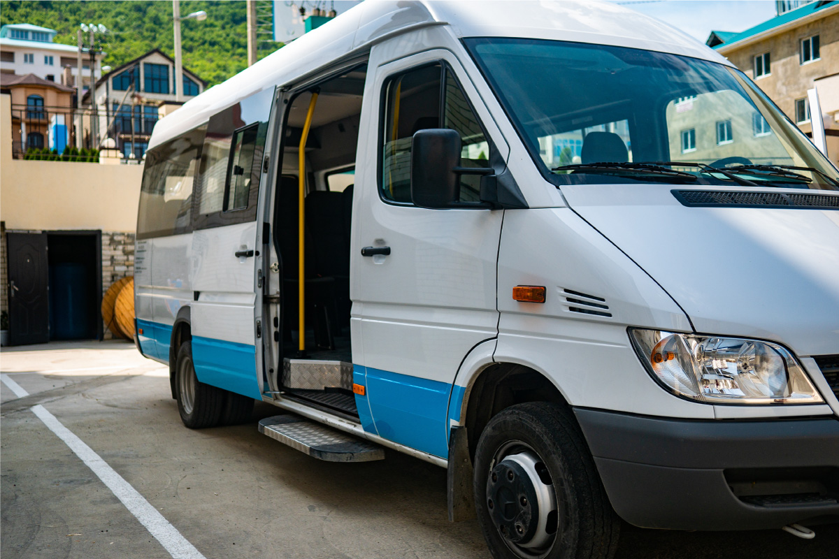 white transportation van