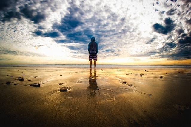 man, nature, beach