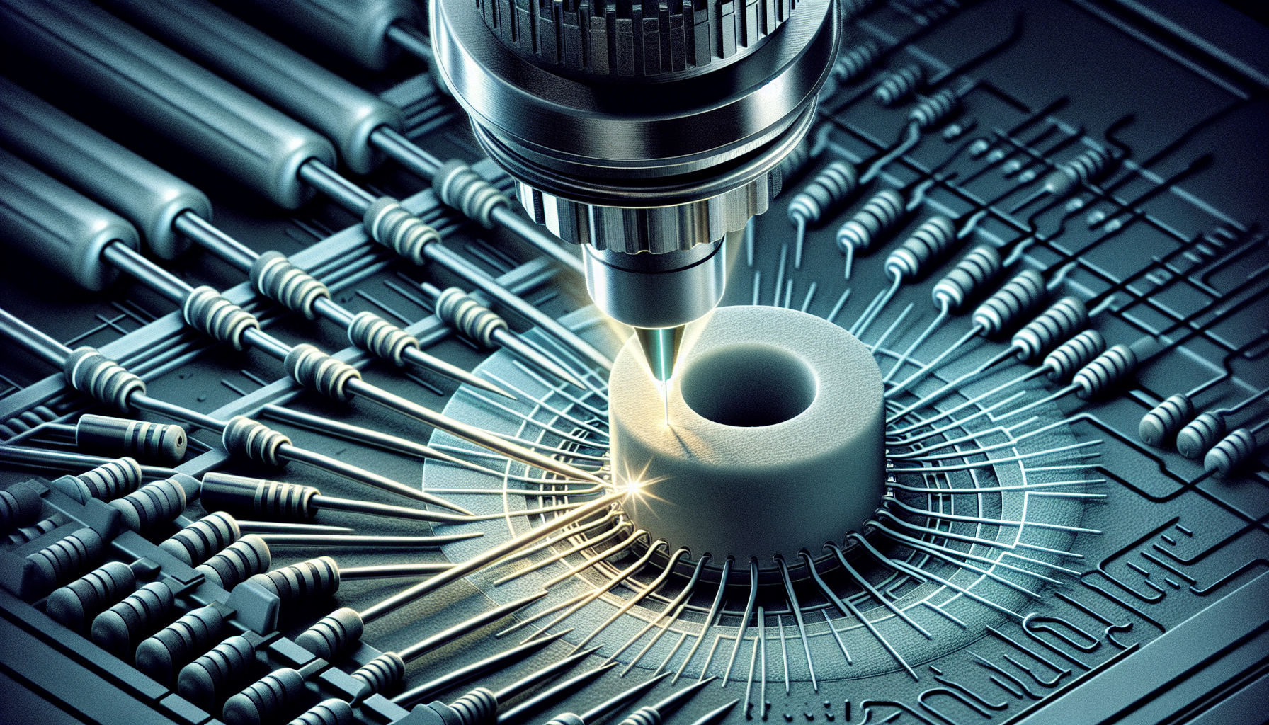 Illustration of laser trimming process